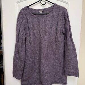 J. Jill Lavender Cable Knit Sweater